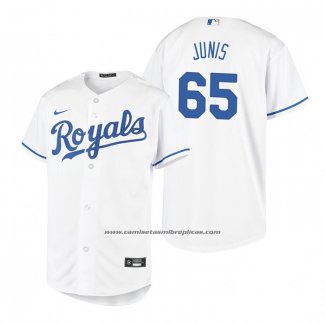 Camiseta Beisbol Nino Kansas City Royals Jakob Junis Replica Primera Blanco