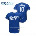 Camiseta Beisbol Nino Los Angeles Dodgers Justin Turner Cool Base Alterno Azul