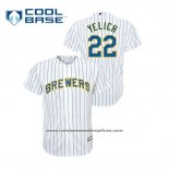 Camiseta Beisbol Nino Milwaukee Brewers Christian Yelich Cool Base Alterno Replica Blanco