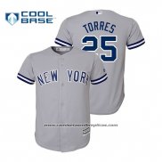 Camiseta Beisbol Nino New York Yankees Gleyber Torres Cool Base Road Gris