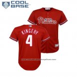 Camiseta Beisbol Nino Philadelphia Phillies Scott Kingery Cool Base Alterno Replica Rojo