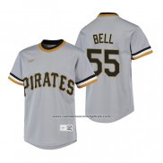 Camiseta Beisbol Nino Pittsburgh Pirates Josh Bell Cooperstown Collection Road Gris