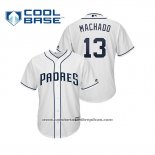 Camiseta Beisbol Nino San Diego Padres Manny Machado Cool Base Primera Blanco
