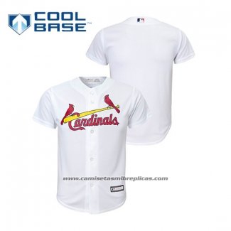 Camiseta Beisbol Nino St. Louis Cardinals Cool Base Replica Blanco