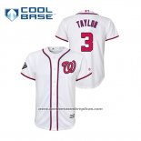 Camiseta Beisbol Nino Washington Nationals Michael A. Taylor 2019 World Series Bound Cool Base Blanco