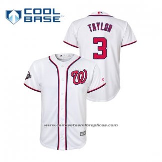 Camiseta Beisbol Nino Washington Nationals Michael A. Taylor 2019 World Series Bound Cool Base Blanco