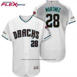 Camiseta Beisbol Hombre Arizona Diamondbacks 2017 Postemporada 28 Jd Martinez Blanco Flex Base