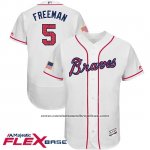Camiseta Beisbol Hombre Atlanta Braves 2017 Estrellas y Rayas 5 Frojodie Freeman Blanco Flex Base Camiseta Beisbol Hombre Atlanta Braves 2017 Estrellas y Rayas 5 Frojodie Freeman Blanco Flex Base