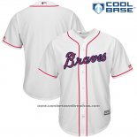 Camiseta Beisbol Hombre Atlanta Braves 2017 Estrellas y Rayas Blanco Cool Base
