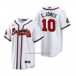 Camiseta Beisbol Hombre Atlanta Braves Chipper Jones 2022 Gold Program Replica Blanco