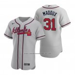 Camiseta Beisbol Hombre Atlanta Braves Greg Maddux Autentico 2020 Road Gris