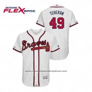 Camiseta Beisbol Hombre Atlanta Braves Julio Teheran Flex Base Blanco