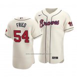 Camiseta Beisbol Hombre Atlanta Braves Max Fried Autentico Alterno Crema