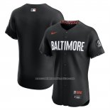 Camiseta Beisbol Hombre Baltimore Orioles 2025 City Connect Elite Negro