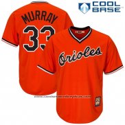 Camiseta Beisbol Hombre Baltimore Orioles 33 Eddie Murray Naranja Cool Base