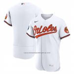 Camiseta Beisbol Hombre Baltimore Orioles Primera Sponsor Patch Autentico Blanco