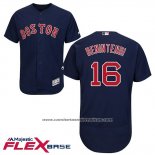 Camiseta Beisbol Hombre Boston Red Sox 16 Andrew Benintendi Azul Alterno Flex Base