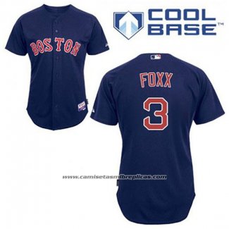 Camiseta Beisbol Hombre Boston Red Sox 3 Jimmie Foxx Azul Alterno Cool Base