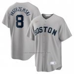 Camiseta Beisbol Hombre Boston Red Sox Carl Yastrzemski Road Cooperstown Collection Gris