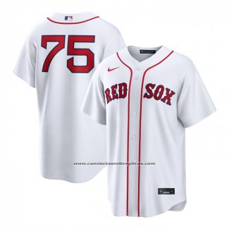 Camiseta Beisbol Hombre Boston Red Sox Carlos Narvaez Primera Replica Blanco