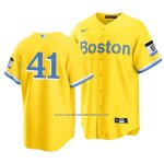Camiseta Beisbol Hombre Boston Red Sox Chris Sale 2021 City Connect Oro