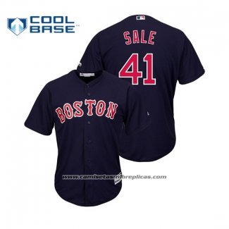 Camiseta Beisbol Hombre Boston Red Sox Chris Sale Cool Base Alterno Azul