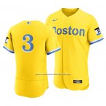 Camiseta Beisbol Hombre Boston Red Sox Jonathan Arauz 2021 City Connect Autentico Oro