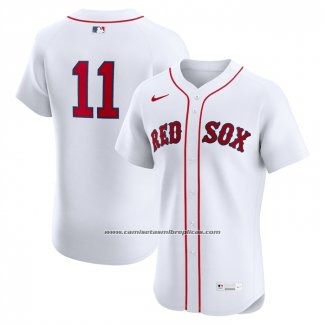 Camiseta Beisbol Hombre Boston Red Sox Rafael Devers Home Elite Blanco