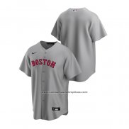 Camiseta Beisbol Hombre Boston Red Sox Replica Road Gris