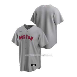 Camiseta Beisbol Hombre Boston Red Sox Replica Road Gris