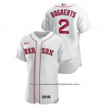 Camiseta Beisbol Hombre Boston Red Sox Xander Bogaerts Autentico Blanco