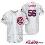 Camiseta Beisbol Hombre Chicago Cubs 2017 Estrellas y Rayas Cubs 56 Hector Rondon Blanco Flex Base