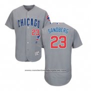 Camiseta Beisbol Hombre Chicago Cubs 23 Ryne Sandberg Autentico Collection Flex Base Gris