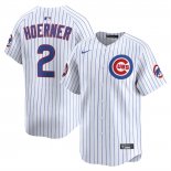 Camiseta Beisbol Hombre Chicago Cubs Nico Hoerner 2025 World Tour Tokyo Series Primera Limited Blanco
