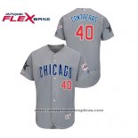 Camiseta Beisbol Hombre Chicago Cubs Willson Contreras 2019 All Star Flex Base Gris