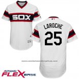 Camiseta Beisbol Hombre Chicago White Sox 25 Adam Laroche Blanco Autentico Collection Flex Base