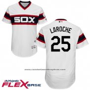 Camiseta Beisbol Hombre Chicago White Sox 25 Adam Laroche Blanco Autentico Collection Flex Base