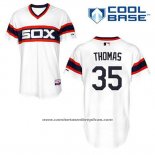Camiseta Beisbol Hombre Chicago White Sox 35 Frank Thomas Blanco Alterno Cool Base