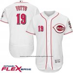 Camiseta Beisbol Hombre Cincinnati Reds 19 Joey Votto Autentico Collection Flex Base Blanco Jugador Camiseta Beisbol Hombre Cincinnati Reds 19 Joey Votto Autentico Collection Flex Base Blanco Jugador