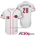Camiseta Beisbol Hombre Cincinnati Reds 2017 Estrellas Y Rayas 28 Anthony Desclafani Blanco Flex Base Camiseta Beisbol Hombre Cincinnati Reds 2017 Estrellas Y Rayas 28 Anthony Desclafani Blanco Flex Base