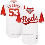 Camiseta Beisbol Hombre Cincinnati Reds 2017 Little League World Series 53 Wandy Peralta Blanco Camiseta Beisbol Hombre Cincinnati Reds 2017 Little League World Series 53 Wandy Peralta Blanco