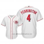 Camiseta Beisbol Hombre Cincinnati Reds Cliff Pennington Cool Base Primera Blanco