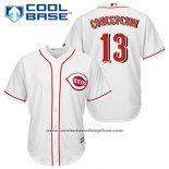 Camiseta Beisbol Hombre Cincinnati Reds Dave Concepcion 13 Blanco Primera Cool Base