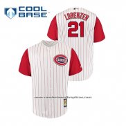 Camiseta Beisbol Hombre Cincinnati Reds Michael Lorenzen Throwback 1961 Cool Base Blanco Rojo