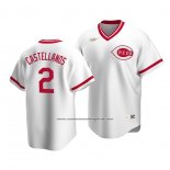 Camiseta Beisbol Hombre Cincinnati Reds Nicholas Castellanos Cooperstown Collection Primera Blanco