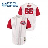 Camiseta Beisbol Hombre Cincinnati Reds Yasiel Puig Throwback 1961 Cool Base Blanco Rojo