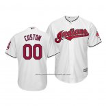 Camiseta Beisbol Hombre Cleveland Indians Personalizada Cool Base Primera Blanco