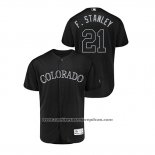 Camiseta Beisbol Hombre Colorado Rockies Kyle Freeland 2019 Players Weekend Autentico Negro