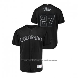 Camiseta Beisbol Hombre Colorado Rockies Trevor Story 2019 Players Weekend Autentico Negro