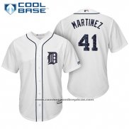 Camiseta Beisbol Hombre Detroit Tigers 2017 Estrellas y Rayas Victor Martinez Blanco Cool Base